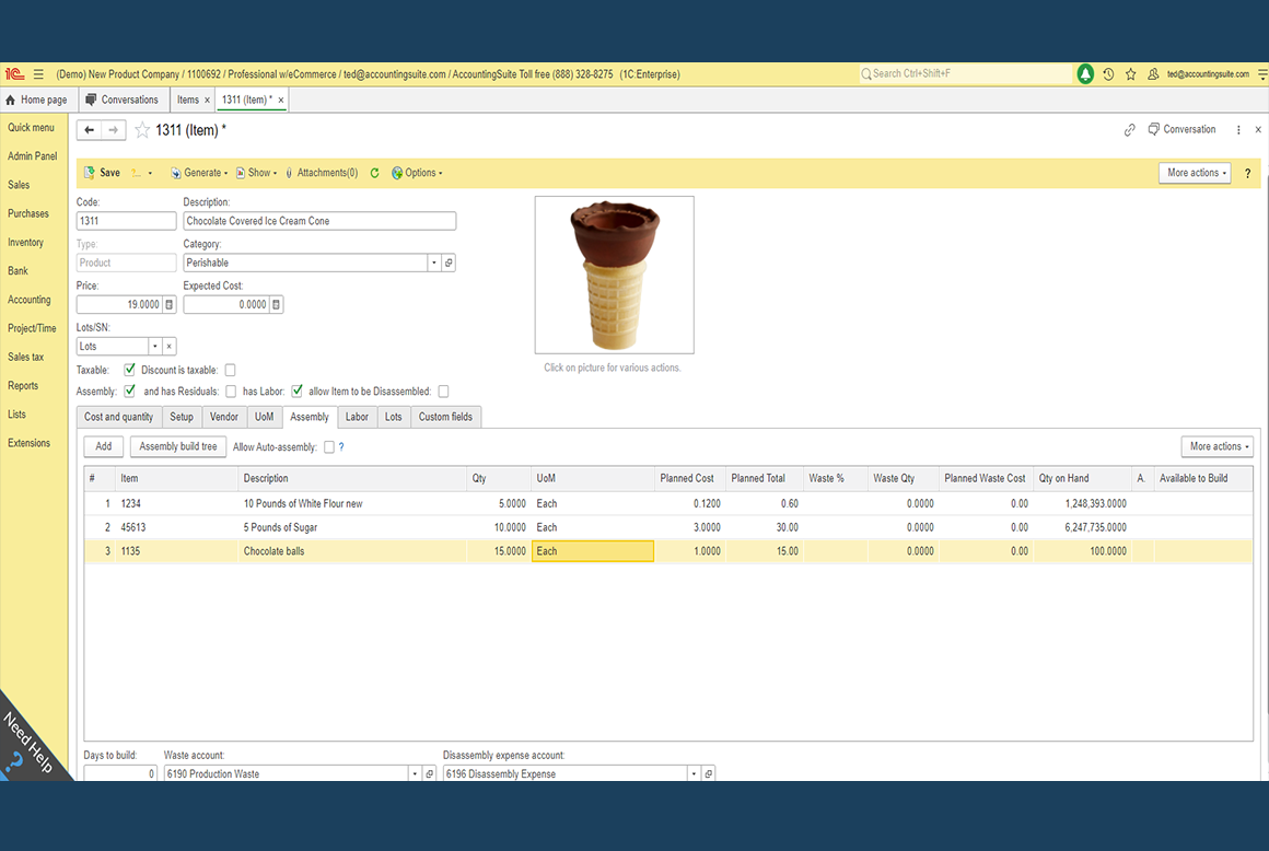AccountingSuite application