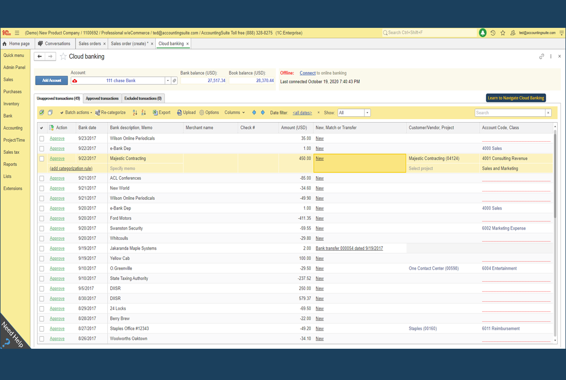 AccountingSuite application