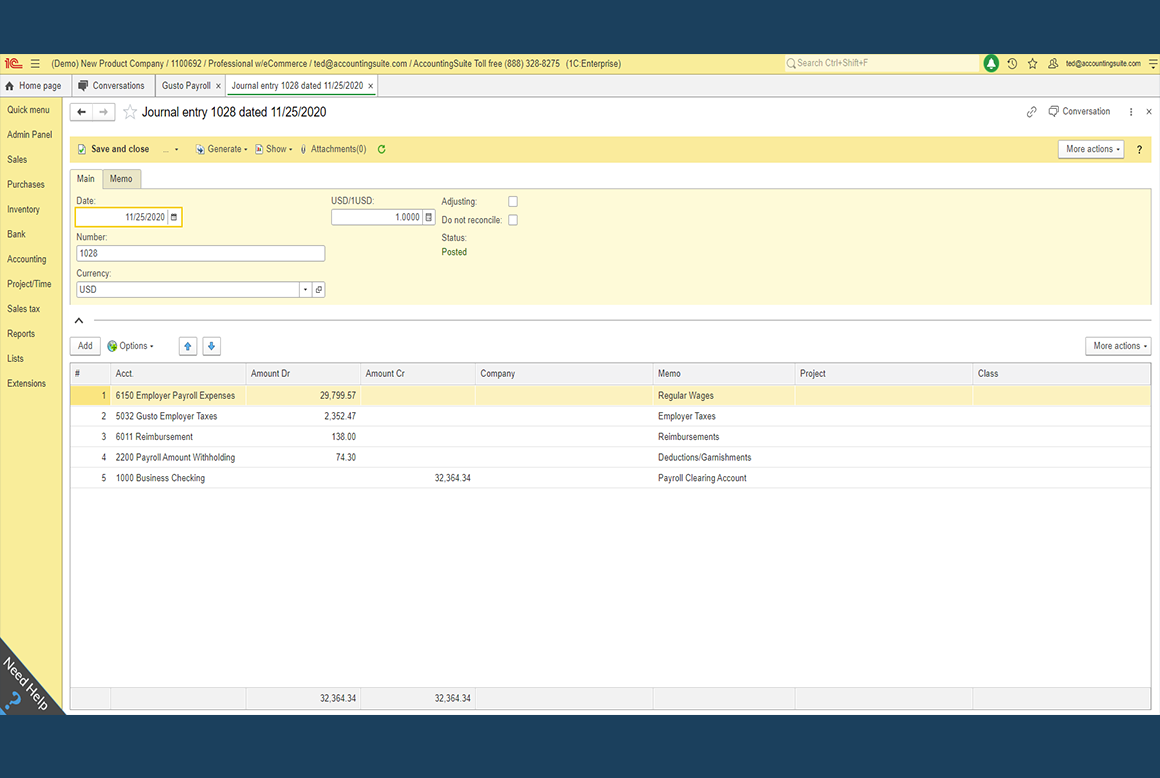 AccountingSuite integration