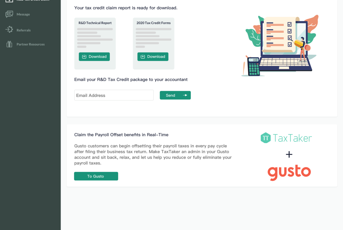 TaxTaker application