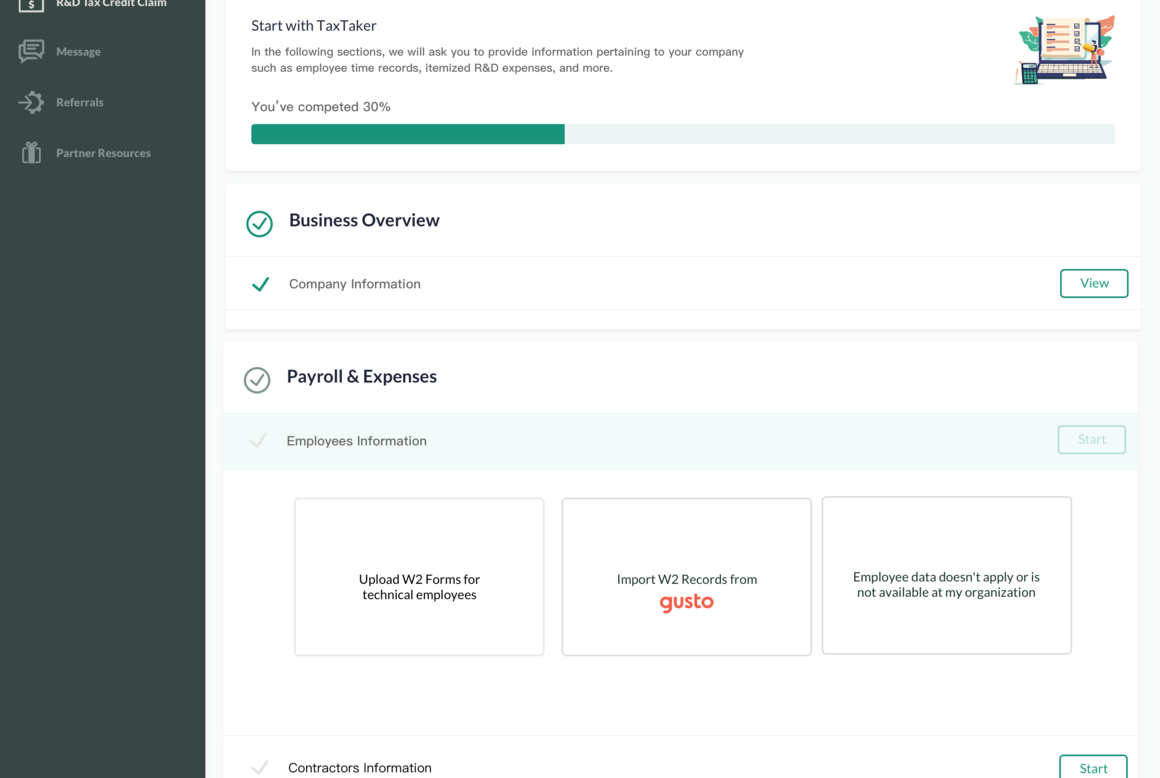 TaxTaker integration
