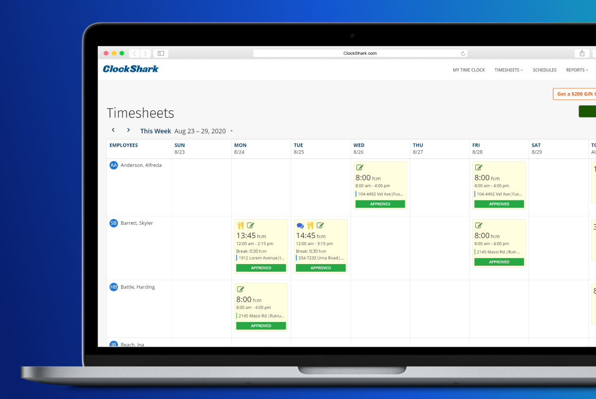 Clockshark application