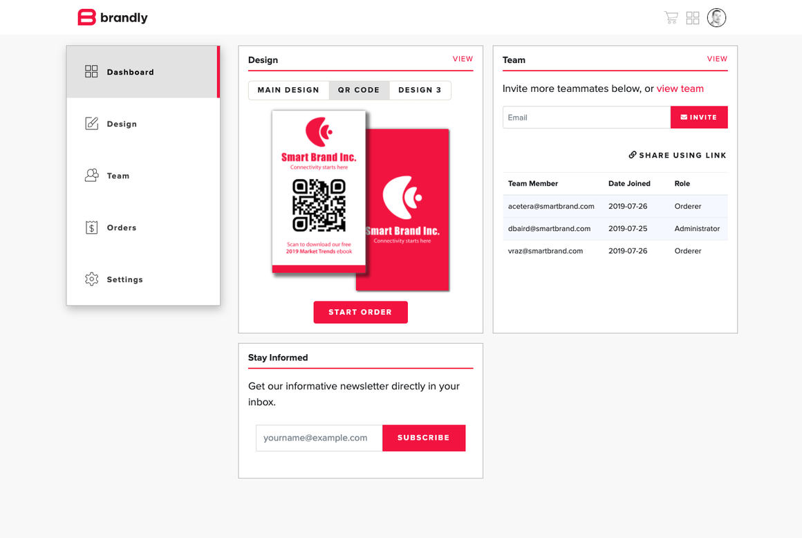 Brandly Dashboard