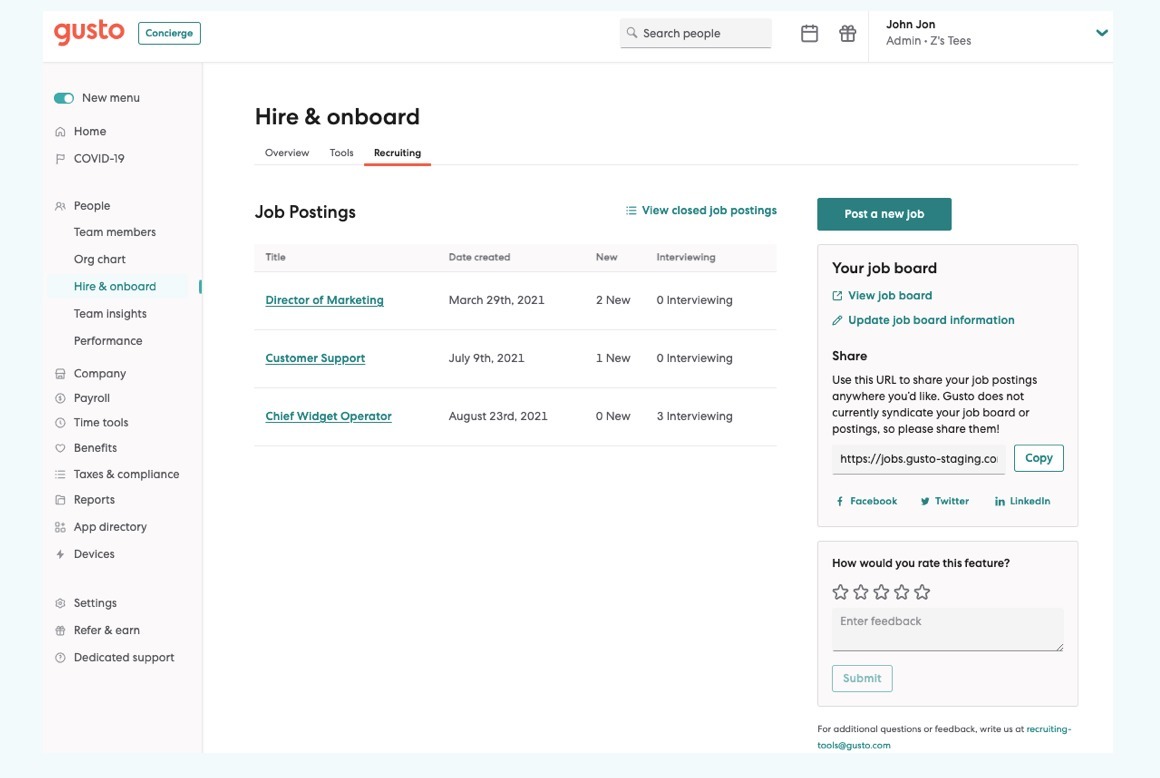 Recruiting Dashboard