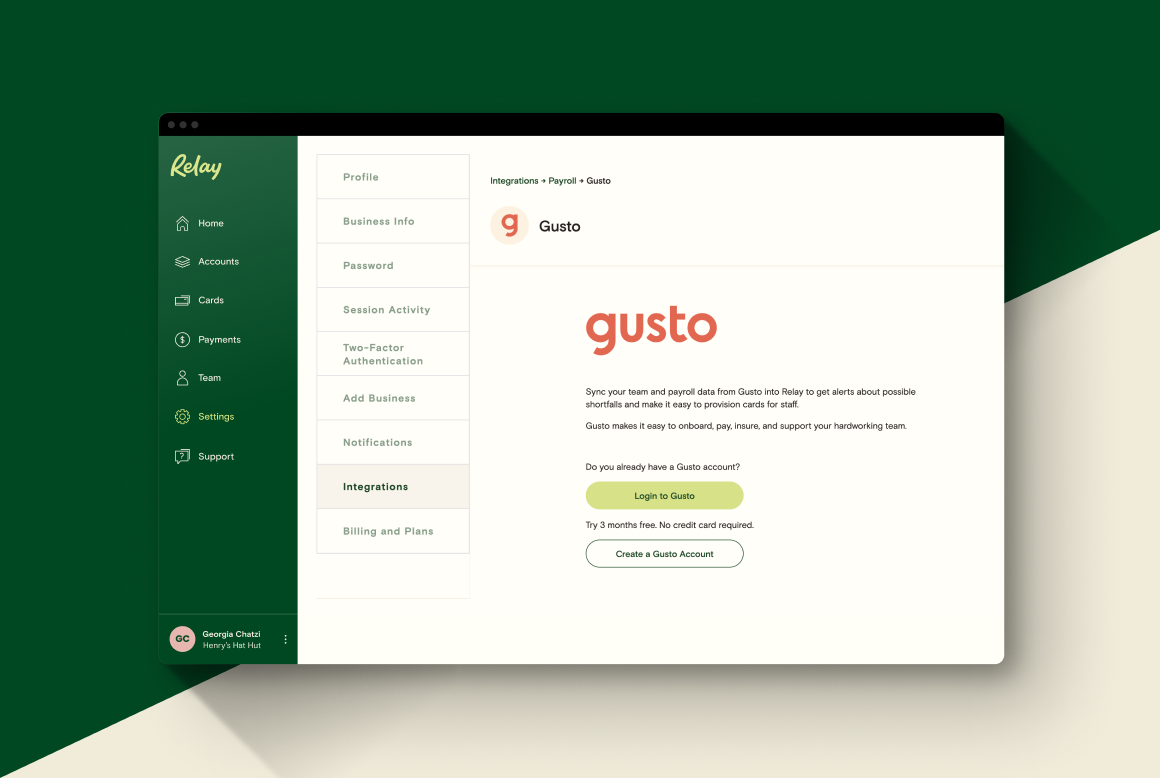 Connect to Gusto