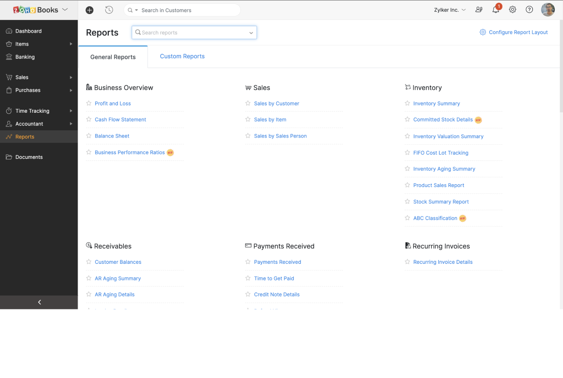Reports - Turn data into information with Zoho Books. Generate reports data to make smart business decisions.