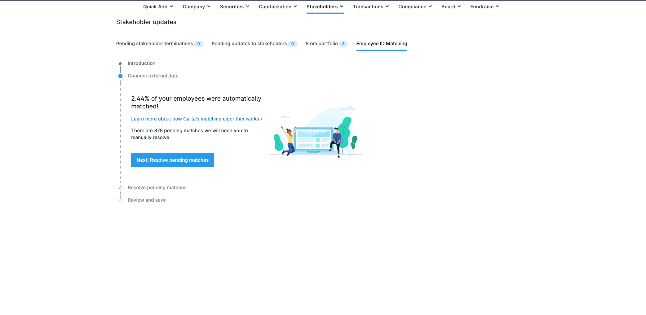 Import employees
