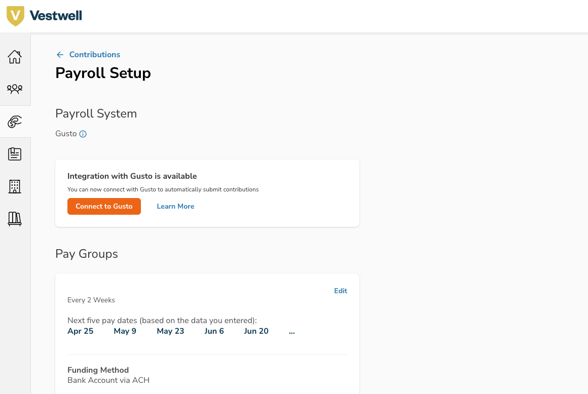 Payroll setup