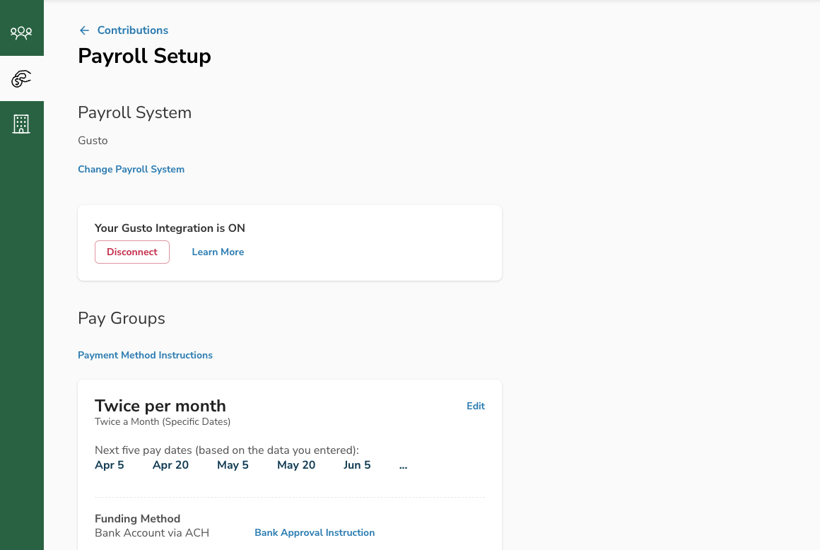 Payroll setup
