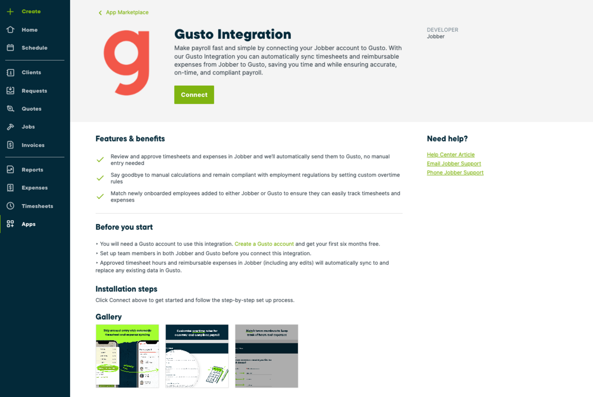 Gusto app