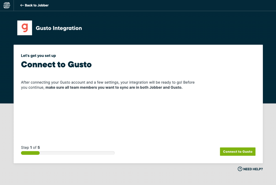 Connect to Gusto