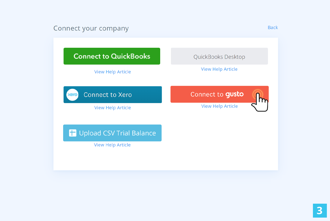 reach reporting connect to Gusto