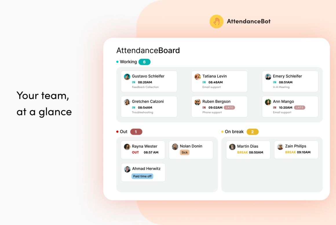 attendancebot punchboard