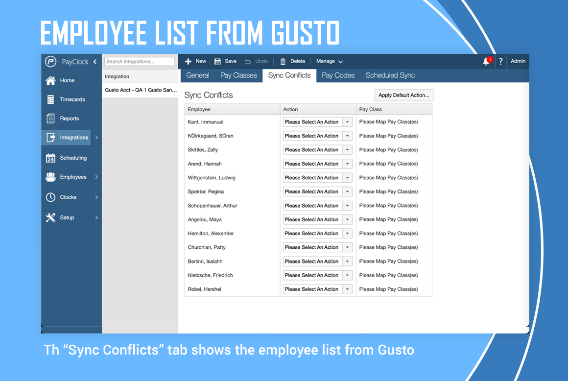 Map unmatched employee records